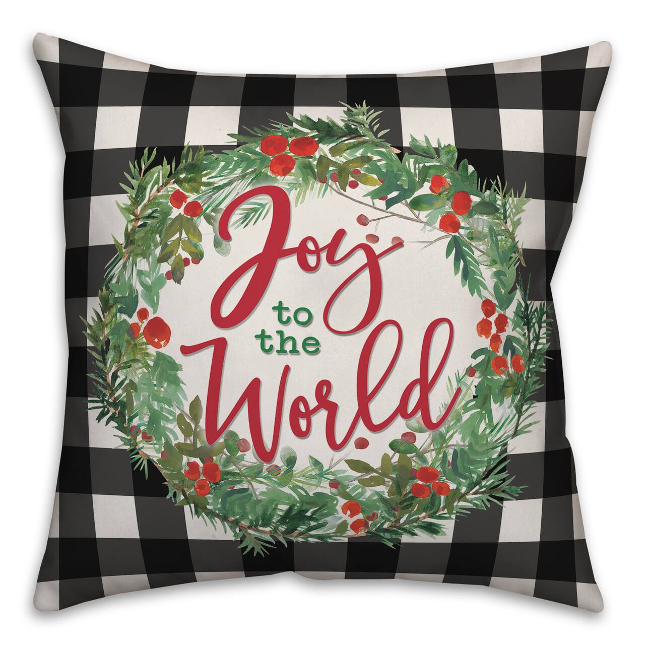 Designs Direct Joy To The World 18x18 Throw Pillow